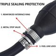 thumbnail image 3 of Marine Fuel Line 3/8 Inch 6FT with Primer Bulb Steel Hose Clamps, Universal 3/8" Boat Fuel Line Assembly Kit Compatible with Yamaha Outboard RVs Tractors Caravans Boats Fuel Line Black Black Black, 3 of 5