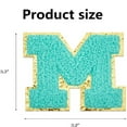 thumbnail image 2 of 26 Pcs Chenille Letter Patches Self Adhesive Colorful Sticker Set with Gold Glitter Border Sew on Embroidered Patch for Clothes Backpacks Jacket Jeans Christmas Stockings, 2 of 8