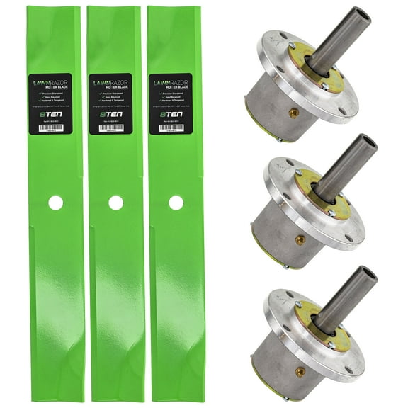 8TEN Deck Spindle Blade Kit for John Deere PAL0806A AM104490 MK1001887
