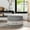Gray, variant on 24" Round Upholstered Bench | Used for Extra Seating or Footrest | Featuring Tassel Rope Fringe | Meets the Demand for Decorative and Functional Furniture