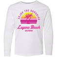 thumbnail image 3 of Inktastic Summer Enjoy the Sunshine Laguna Beach California in Pink Long Sleeve Youth T-Shirt, 3 of 5