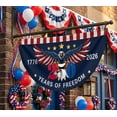 thumbnail image 3 of 250th Anniversary USA Half Circle Fan Flag 18"x35.5", 4th of July Independence Day Patriotic Decoration, Red White Blue 1776–2026 America 250th Anniversary Hanging Decor for Porch, Fence & Railing, 3 of 5