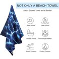 thumbnail image 3 of Medylaiy Blue Lightning Beach Towel Microfiber Sand Free Thin Quick Dry Ultra Absorbent Oversized Lightweight Bath Towels for Adults Kids, 3 of 14