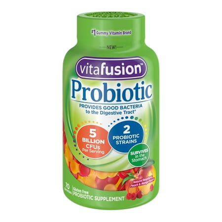 Vitafusion Probiotics Gummies, 70 Count for Men &