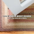 thumbnail image 5 of Homespice Decor 513809 4 x 6 ft. Gingerbread Jute Rectangular Braided Rug - Brown, Deep Red, 5 of 5