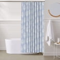 thumbnail image 6 of Shower Curtain, Abstract white flower Waterproof Fabric Plastic Shower Curtain, Drying Fast Bathroom Curtain with 9 Buttonholes, Ruffle Shower Curtain 60x72in, 6 of 8
