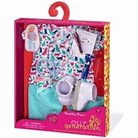 Our Generation-Healthy Paws Vet Uniform- Outfit and Accessories for 18" Dolls