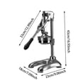 thumbnail image 2 of MKHSQHDG Liquidation Extracteur Manuel à Main et Extracteur de Jus Machine d'Extraction Commerciale Extrudeuse de Table Orange Lime Extracteur de Jus pour Fruits Entiers, 2 of 7