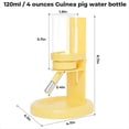 thumbnail image 4 of Botella de Agua para Hámster, Antigoteo, para Cobayas, con Soporte Ajustable, Dispensador de Agua A Prueba de Fugas, Color Amarillo., 4 of 5