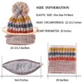 thumbnail image 4 of GRNSHTS Fleece Lined Winter Hats for Women Knit Beanie Hat Scarf Mask Set Warm Soft Slouchy Skull Cap with Pom Pom (Beige), 4 of 6