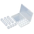 thumbnail image 5 of Caja organizadora jinwen 28 rejillas Contenedor de almacenamiento ensamblable para arte con cuentas Transparente, 5 of 5