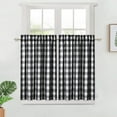 thumbnail image 1 of Kitchen Short Curtain, Buffalo Plaid Thick Yarn Dyed Gingham Half Curtain Valance, 1 of 8