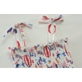 thumbnail image 2 of CM-KID Toddler Girls Independence Day Dress 4th of July Outfit American Flag Clothes US Flag Printed Sleeveless Patriotic Clothes 7T, 2 of 6