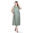 thumbnail image 1 of Vestido de lino con bolsillos Roman Fashion /Tallas Extras, 3830 (Verde militar) verde oscuro 40, 1 of 6