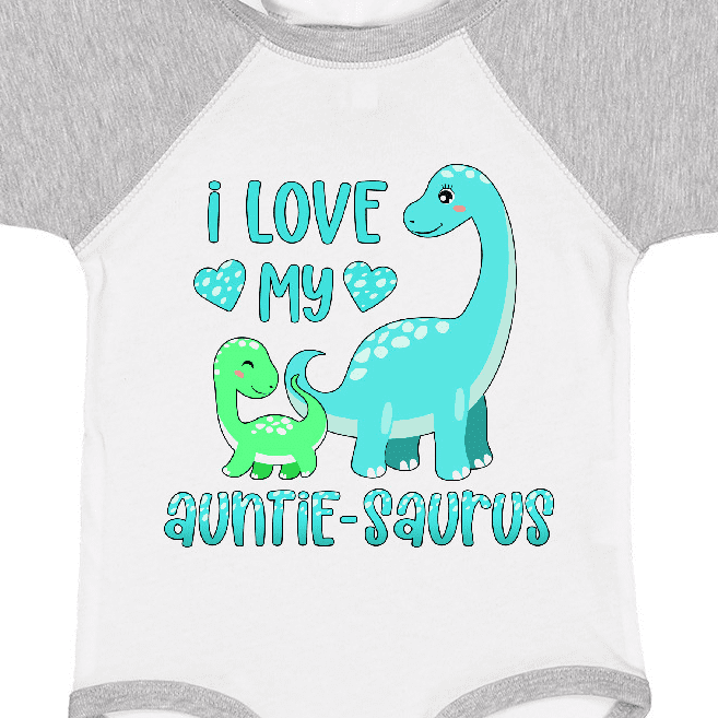 Inktastic I Love My Auntie-saurus Cute Brontosaurus Family Boys or Girls Baby Bodysuit