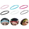 thumbnail image 4 of Eoperou Sport Sweatband Solid Color High Elasticity Soft Stretchy Comfortable Narrow Band Anti Slip Sweat Absorption Durable Head Sweat Strip for Running, 4 of 8
