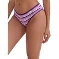 thumbnail image 5 of INSPIRE CHIC Women's Colorful Striped Underwear Low-Waisted Double Layer Comfortable Breathable Briefs S Purple, 5 of 5