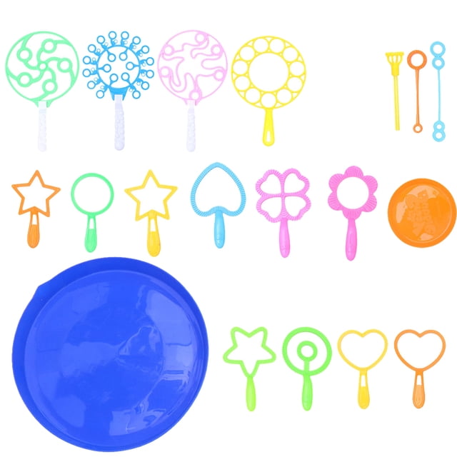 CIMAXIC Blowing Bubble Set 1 Set 28pcs Bubble Blowing Bars Bubble Wands Handheld Bubble Sticks (Assorted Color),8.27"X8.27"X0.98"