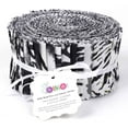 thumbnail image 4 of Soimoi 40Pcs Tie Dye Print Cotton Precut Fabrics For Quilting Craft Strips 2.5x42inches Jelly Roll - Black, 4 of 9