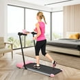 thumbnail image 4 of Treadmills for Home Pink Treadmill with LED Display for Walking and Running Multi Purpose Home Use Fitness Machine for Living Room Kitchen, 4 of 7