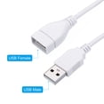 thumbnail image 3 of Unique Bargains USB Extension Cable with ON/Off Switch Extension Power Cords Adapter with LED Indicator White 2 Pack, 3 of 5