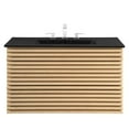thumbnail image 2 of Modway Render 36" MDF Wood Wall-Mount Bathroom Vanity in Oak/Black, 2 of 4