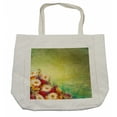 thumbnail image 1 of Flower Shopping Bag, Romantic Bouquet Rose Chamomile Grunge Pastoral Scene of the Natural World Print, Eco-Friendly Reusable Bag for Groceries Beach and More, 15.5" X 14.5", Cream, by Ambesonne, 1 of 2