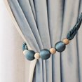 thumbnail image 4 of SPRING PARK Punch Free Wooden Ball Decorative Tie Backs Holdbacks Home Accessories for Curtains, Living Room, Office Window Drapries No Tools Needed, 4 of 7