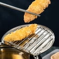 thumbnail image 6 of 304 Stainless Steel Kitchen Tempura Fryer Pan Japanese Deep Frying Pot with A Thermometer and A Lid, 6 of 6