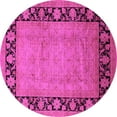 thumbnail image 1 of Ahgly Company Indoor Round Oriental Pink Industrial Area Rugs, 8' Round, 1 of 4