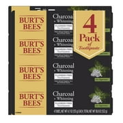 Burts Bees Toothpaste, Fluoride Free, Charcoal, Zen Peppermint (4.7 oz., 4 pk.)