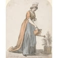 thumbnail image 3 of Paul Sandby 20x24 Black Modern Framed Museum Art Print Titled - Sara Hough, Mrs. T. P. Sandby's Nursery Maid (ca. 1805), 3 of 5