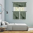 thumbnail image 5 of Sage Green Marble Kitchen Curtains Sets for Windows 36 Inch Length, Modern Abstract Art Ink Painting Rod Pocket Window Treatments Tier Curtains and Valances Set for Bedroom/Bathroom, 5 of 8