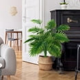 thumbnail image 2 of Muchenggift 32” Artificial Palm Plant in Green Plastic Planter, 2 of 5