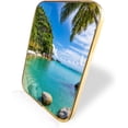 thumbnail image 2 of 12x8 in Framed Coast Wall Art Decor with Gold Frame and Decorative Beach Pictures Print for Mater Room, Modern Home Decor, Crystal Porcelain Painting Wall Decor, 2 of 8