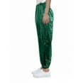 thumbnail image 5 of HaiMao Kids Girls Sparkle Metallic Hip Hop Street Dance Harem Pants Clearance Yoga Sweatpants Trousers Performance Costume Green 9 Years, 5 of 5