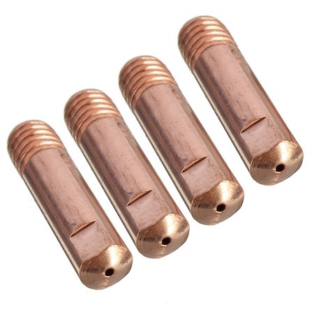 

Copper Contact Tips High Hardness Gas Nozzles High Heat Resistant Torch Contract Tips for 15AK MAG/MIG Welding Gun 4pcs
