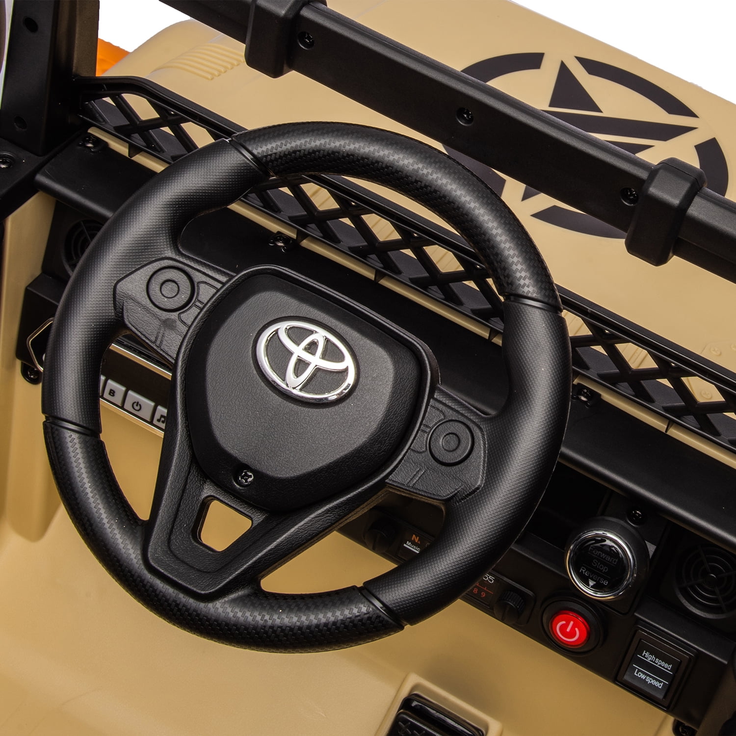 CIPACHO Licensed TOYOTA FJ Cruiser 12V Powered Ride On Car 2.4G with Parents Remote Control, Electric Car for Kids, Beige CIPACHO Licensed TOYOTA FJ Cruiser 12V Powered Ride On Car 2.4G with Parents Remote Control, Electric Car for Kids, Beige