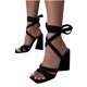 thumbnail image 2 of Zapatos de mujer Color sólido Tie-Dye Sandalias de vendaje de moda de tacón alto para mujer Wmkox8yii  shjk5752, 2 of 9