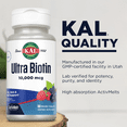thumbnail image 4 of KAL Ultra Biotin 10,000 mcg ActivMelts | Healthy Hair Growth Formula, Skin & Nail Health Support | 60 Tablets, 4 of 6