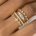 thumbnail image 2 of Gold Rings That Don't Tarnish Gold Plated Stackable Rings Set for Women Cubic Zirconia Ring Gold Engagement Rings Non Tarnish Wedding Bands Jewelry Gifts, 2 of 7