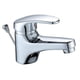 thumbnail image 1 of Single Lever Basin Mixer With Drain Pull, Drain Included, Chrome Bathroom Faucet, Brass Faucets, Removable Aerator, 1 of 2