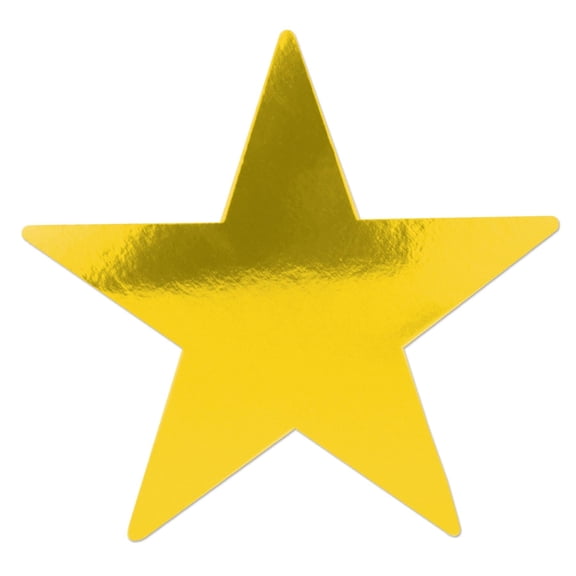 Beistle 15 inch Die-Cut Foil Star- Gold Party Decoration (Case of 24)