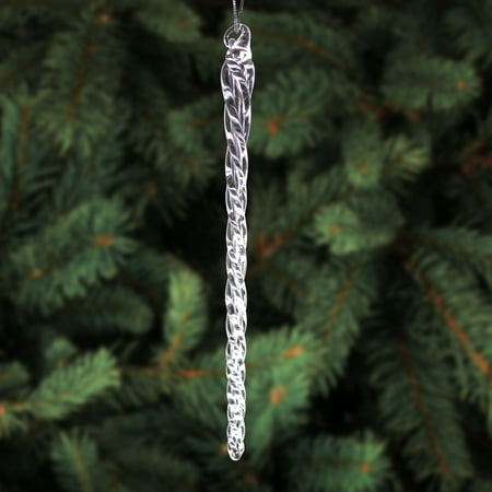 6 Inch Clear Glass Icicle Ornaments Christmas Tree Hanging