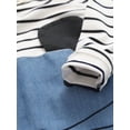 thumbnail image 6 of Kids Baby Girl Casual Spring Summer Cartoon Mouse Print Striped Denim Dress, 6 of 6