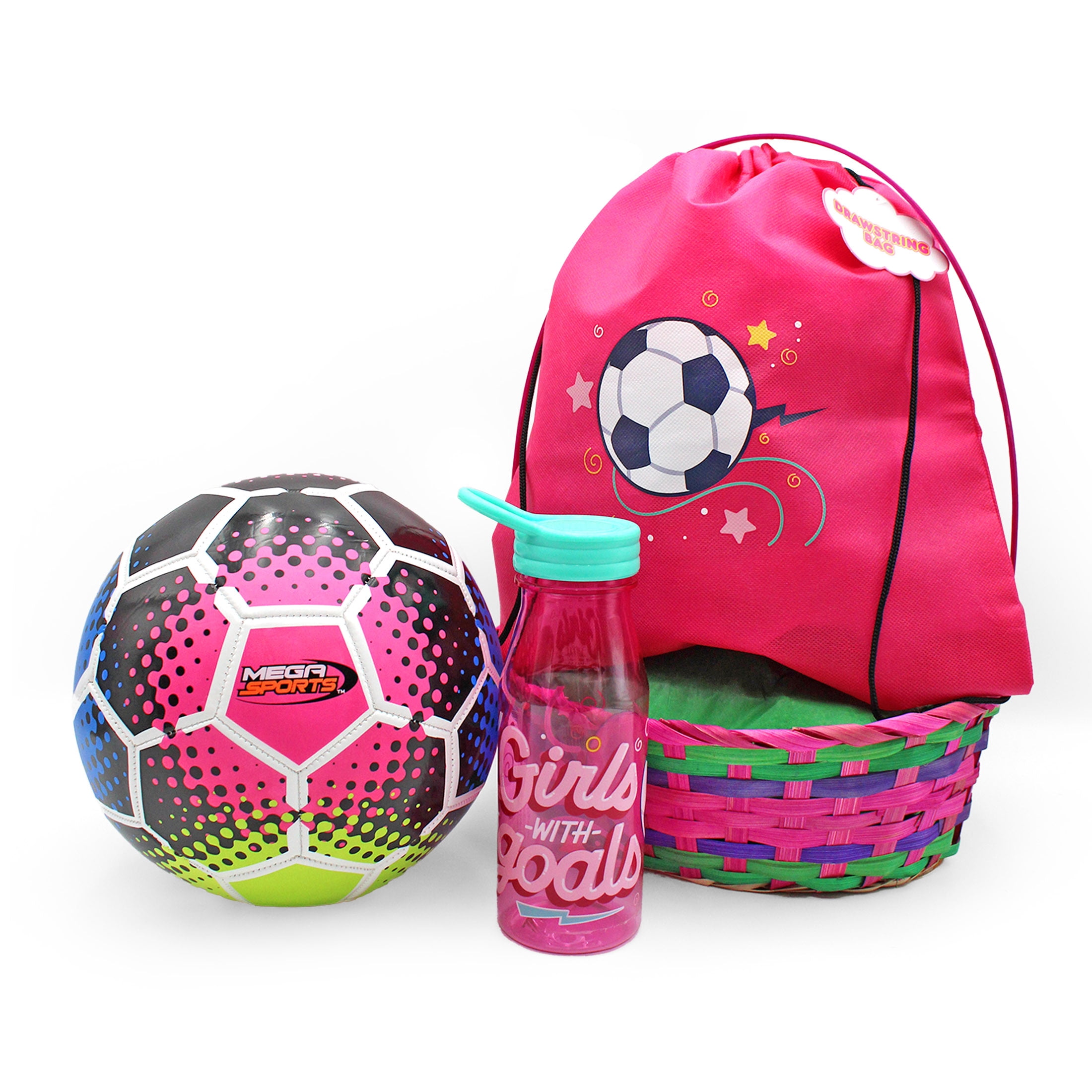 Girls Soccerball with Bag Easter Basket, by Megatoys