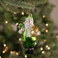 thumbnail image 2 of 5.5" Green Irish Leprechaun Santa Glass Christmas Ornament, 2 of 2