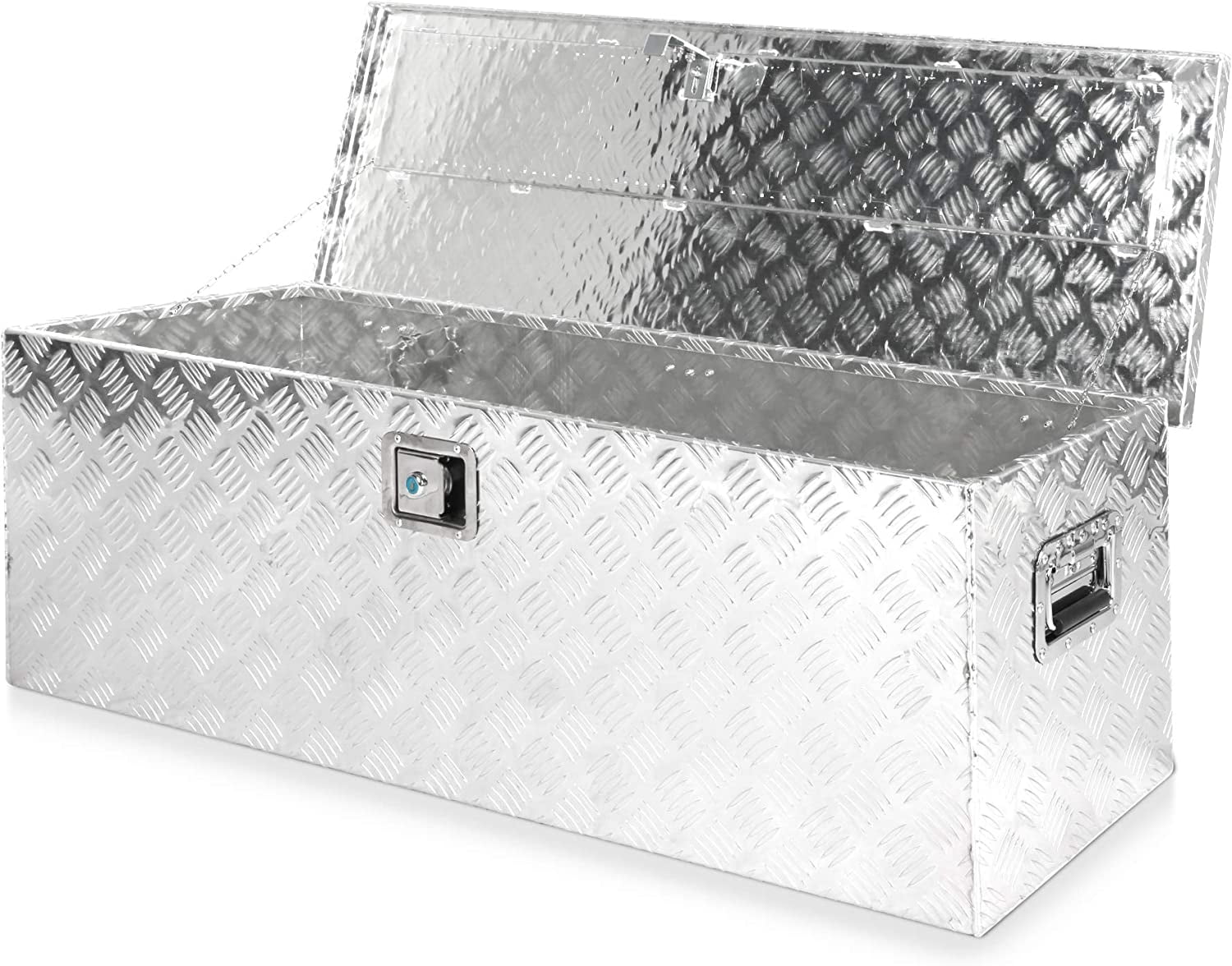 TUFFIOM 49” Aluminum Truck Tool Box with Lock Trailer Pickup Underbody  Truckbed Storage