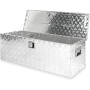 Heavy Duty 48'' Aluminum Tool Box Truck Tool Boxes for Bed of Truck Pickup Storage w/Lock Silver