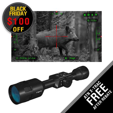ATN X-Sight 4K Pro 3-14x Smart Day/Night Rifle Scope - Ultra HD 4K technology with Full HD Video, 18+ hrs Battery, Ballistic Calculator, Rangefinder, WiFi, E-Compass, Barometer, IOS & Android (Best Satellite Finder App For Android)